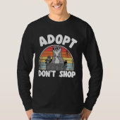 T-shirt Adopt Don t Shop Raccoon (Devant)