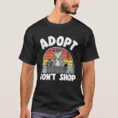 T-shirt Adopt Don t Shop Raccoon (Devant)