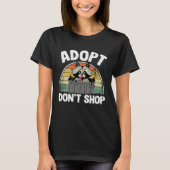 T-shirt Adopt Don't Shop Funny Raccoon (Devant)