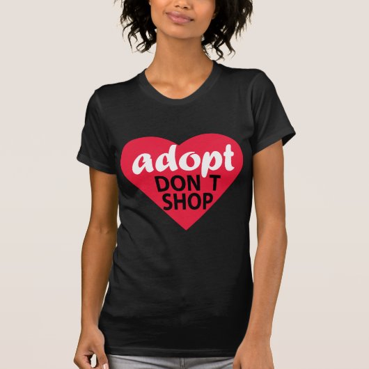 T-shirt Adopt ne font pas des emplettes (Devant)