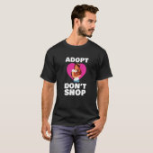 T-shirt Adopter Dont Shop Pour Chien (Devant entier)