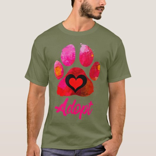 T-shirt Adopter l'amour Mon Secourt Amoureux des animaux A (Devant)