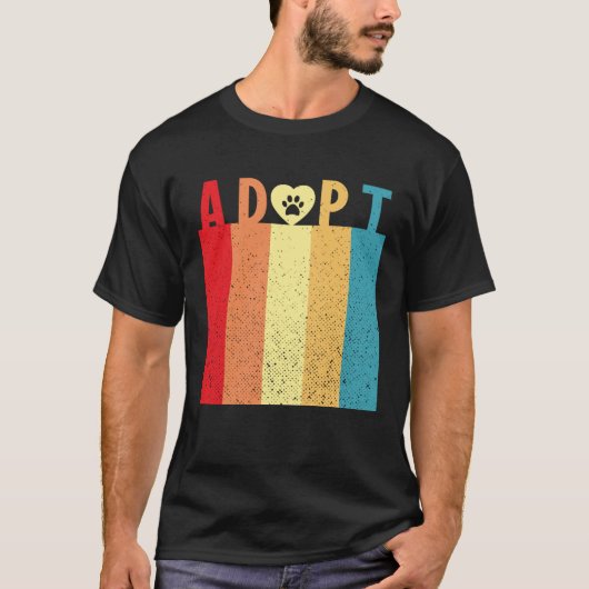 T-shirt Adopter le chien Ne pas acheter Adopter le chien (Devant)