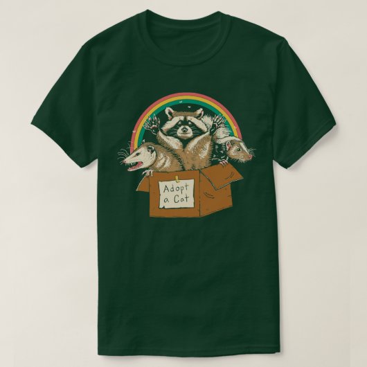 T-shirt Adopter les chats interdits (Design devant)