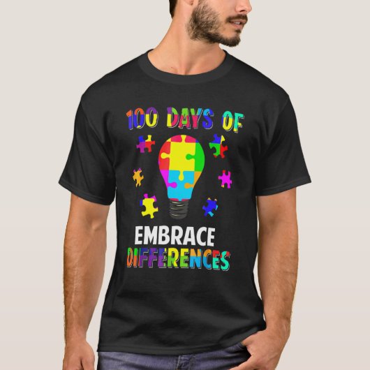 T-shirt Adopter les différences 100 jours de sensibilisati (Devant)
