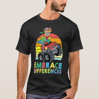 T-shirt Adopter les différences Autisme dinosaure Monster