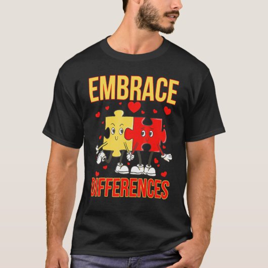 T-shirt Adopter les différences drôle Monde Journée de l'a (Devant)