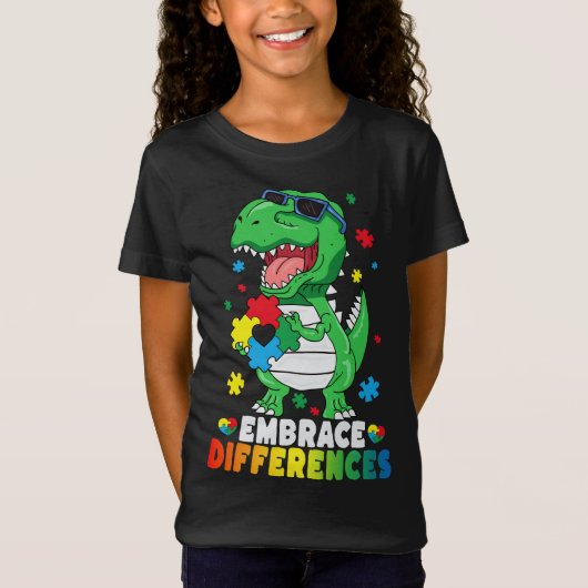 T-Shirt Adopter les différences T Rex dinosaure Sensibilis (Devant)