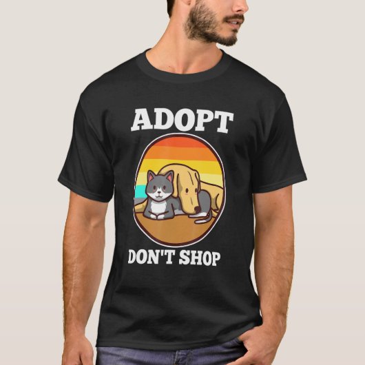 T-shirt Adopter Ne pas Acheter (Devant)
