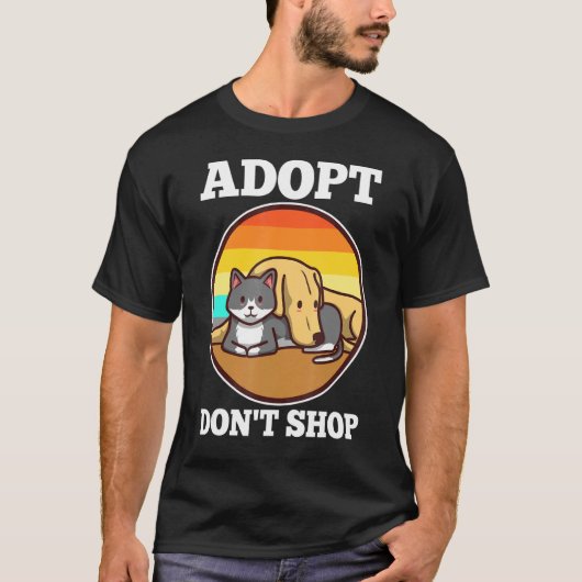 T-shirt Adopter Ne pas Acheter (Devant)