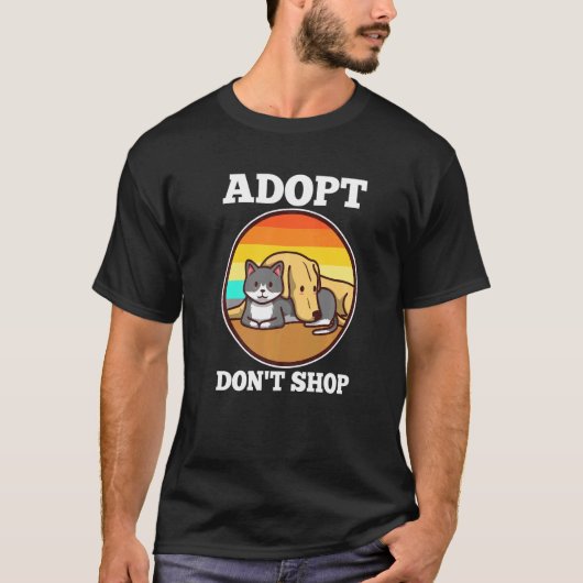 T-shirt Adopter Ne pas Acheter (Devant)