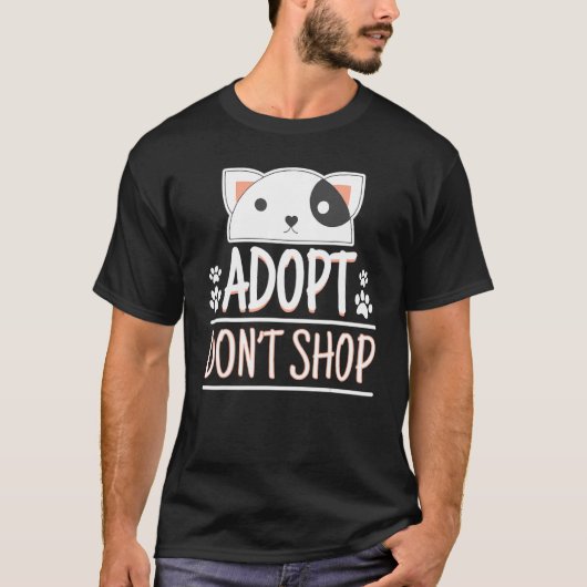 T-shirt Adopter Ne pas Acheter Animaux de compagnie Sensib (Devant)