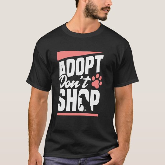 T-shirt Adopter Ne Pas Acheter Chiens Chats Amoureux des a (Devant)