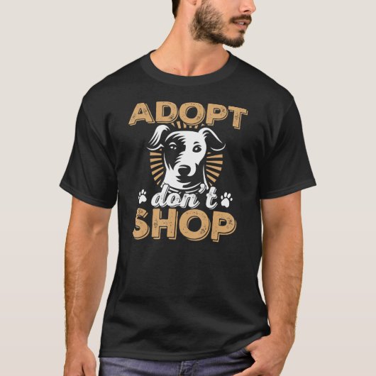 T-shirt Adopter Ne pas Acheter Chiens Et Chats Animaux Sec (Devant)