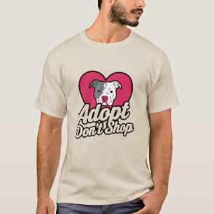 T-shirt Adopter Ne pas magasiner