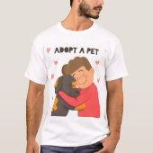 T-shirt Adopter un animal de compagnie (Devant)