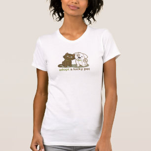 T-shirt adopter un animal de compagnie chanceux