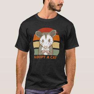 T-shirt ADOPTER UN CAT Possum Opossum Street Cats Cute Kit