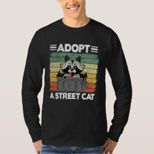 T-shirt Adopter un chat de rue raton laveur détritus ordur