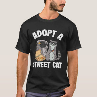 T-shirt Adopter un chat de rue Trash Garbage Panda Pizza R