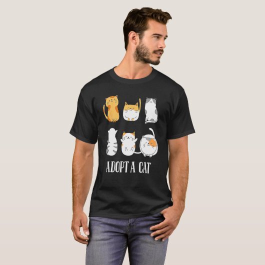 T-shirt Adopter Un Chat Happy Foster Adopter Kitten Adopti (Devant entier)