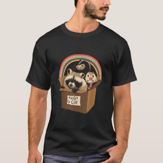 T-shirt Adopter Un Chat Raton Laveur Opossum Mouffette Pan