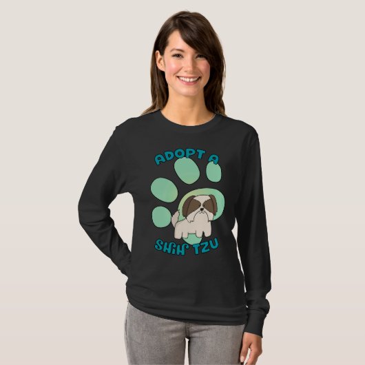 T-shirt Adopter Un Chien Chih Tzu Cute Shelter Secourir Ch (Devant entier)