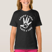 T-shirt Adopter un chien sauver une vie - Conception pour (Devant)