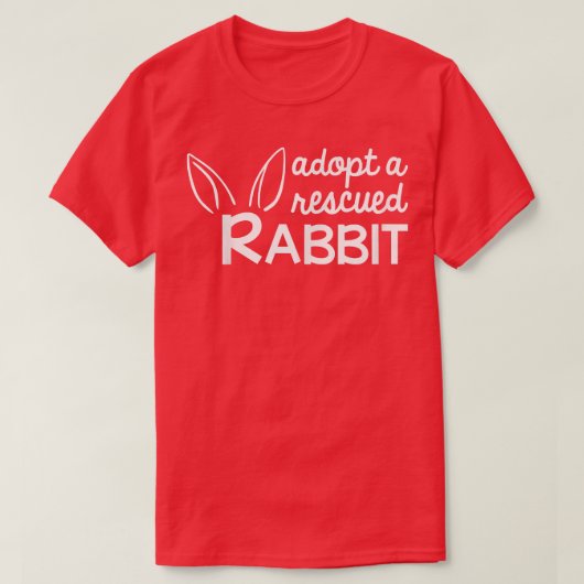 T-shirt Adopter un lapin Secouru, Bunny Adopter  (Design devant)