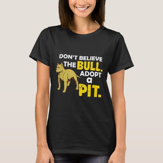 T-shirt Adopter Un Pit Pitbull Pit Bull Terrier (Devant)