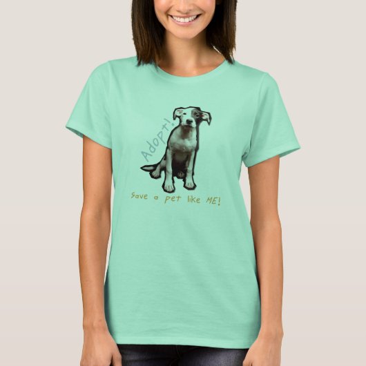 T-shirt Adopter un tee-shirt pour chien (Devant)