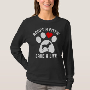 T-shirt Adopter Une Pittie Sauver Une Vie Pitbull Dog Seco