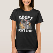 T-shirt Adoptez Don't Shop Raccoon 1 (Devant)