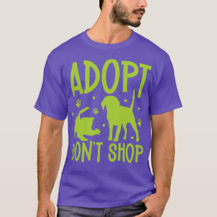 T-shirt Adoptez et ne faites pas de shopping Travailleur d