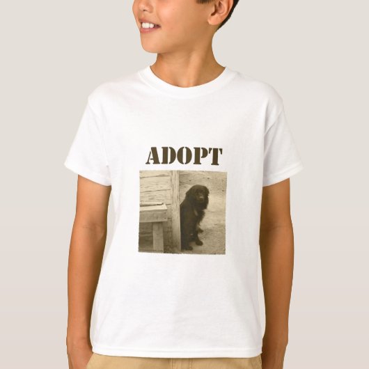 T-shirt Adoptez le chien égaré (Devant)