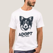 T-shirt Adoptez, n'achetez pas 3 (Devant)