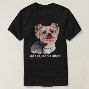 T-shirt ADOPTEZ, N'ACHETEZ PAS (Yorkshire Terrier) chien m