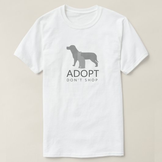 T-shirt Adoptez Ne Faites Pas D'Achats (Design devant)