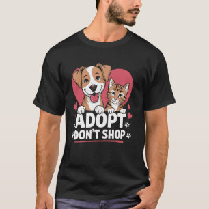 T-shirt Adoptez Ne Faites Pas D'achats Adoption Animale po