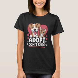 T-shirt Adoptez Ne Faites Pas D'Achats Adoption Animale po