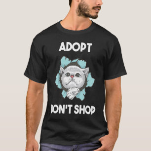 T-shirt Adoptez, ne faites pas du shopping  Chats  1