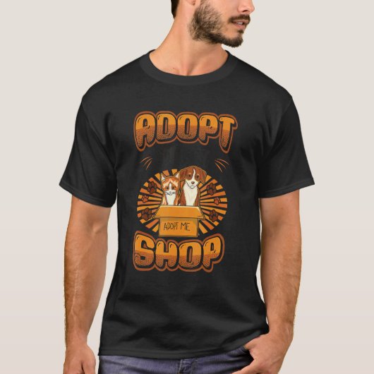 T-shirt Adoptez Ne pas Acheter Abri Animal Rescue (Devant)
