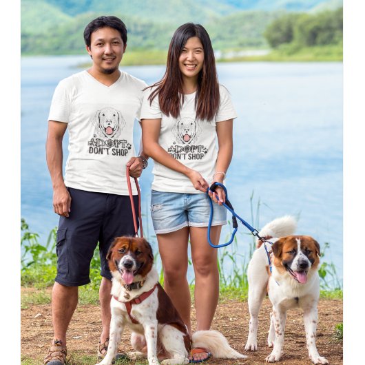 T-shirt Adoptez Ne pas Acheter Secourir Chien sans-abri