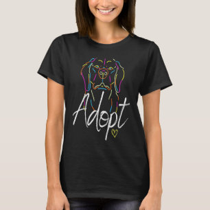 T-shirt Adoptez Ne pas Acheter Secourt de chien multicolor