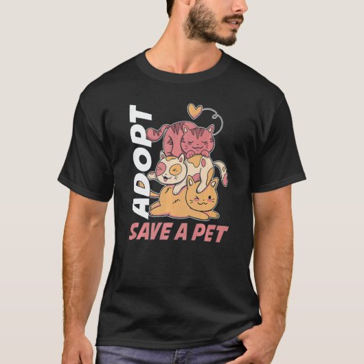 T-shirt Adoptez Save A Pet (Devant)