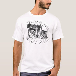 T-shirt Adoptez un animal familier