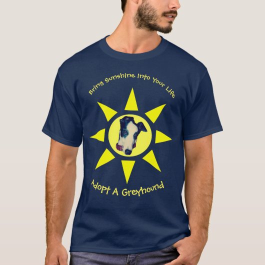 T-shirt Adoptez Un Soleil Greyhound Dans Votre Vie (Devant)