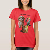 T-shirt Adoption d'animaux avec le chien, le chat, l'oisea (Devant)