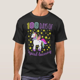T-shirt Adorable 100 Jours De Magical Learning School Unic