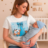T-shirt Adorable Baby Boy avec Pacifier dans une fronde